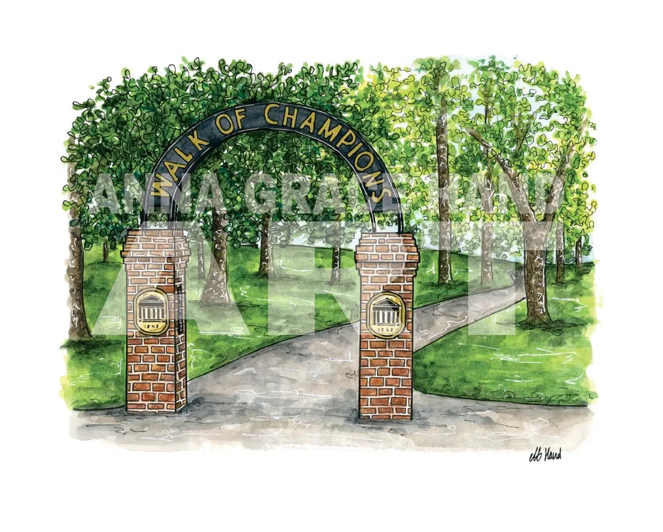 Anna Grace Hand Ole Miss 9x12 Walk of Champions Print