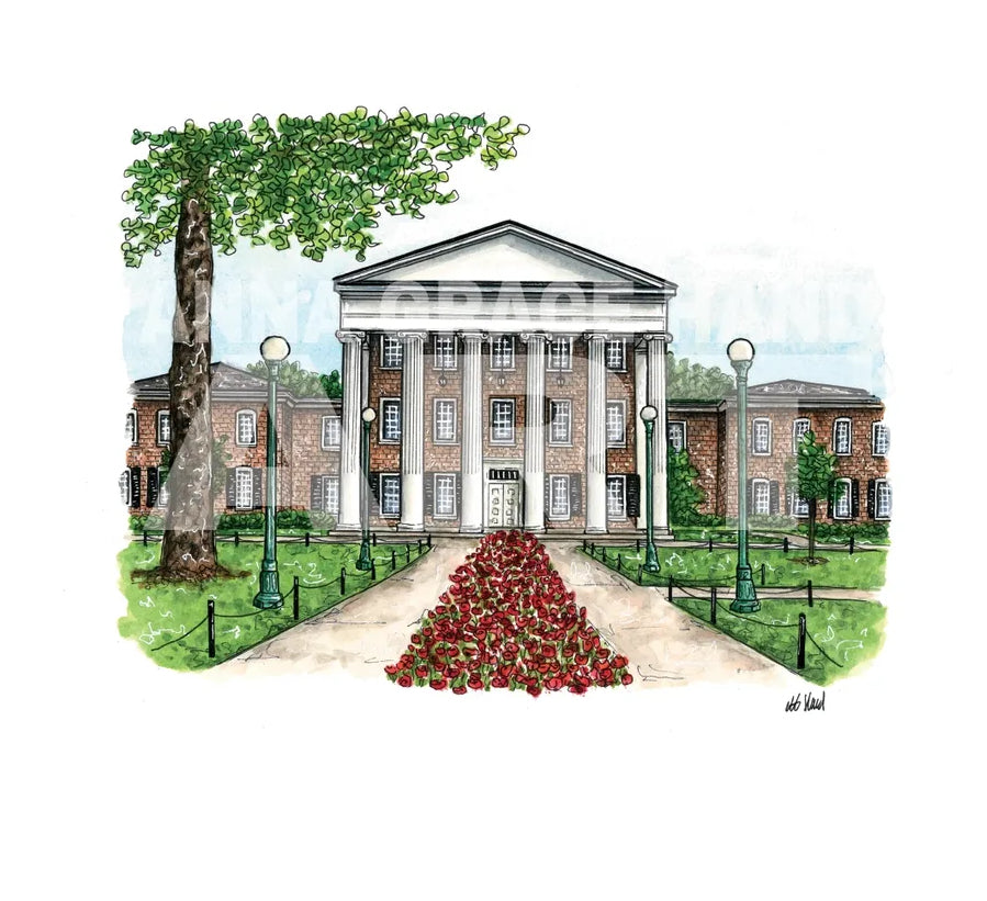 Anna Grace Hand Ole Miss 9x12 The Lyceum Print