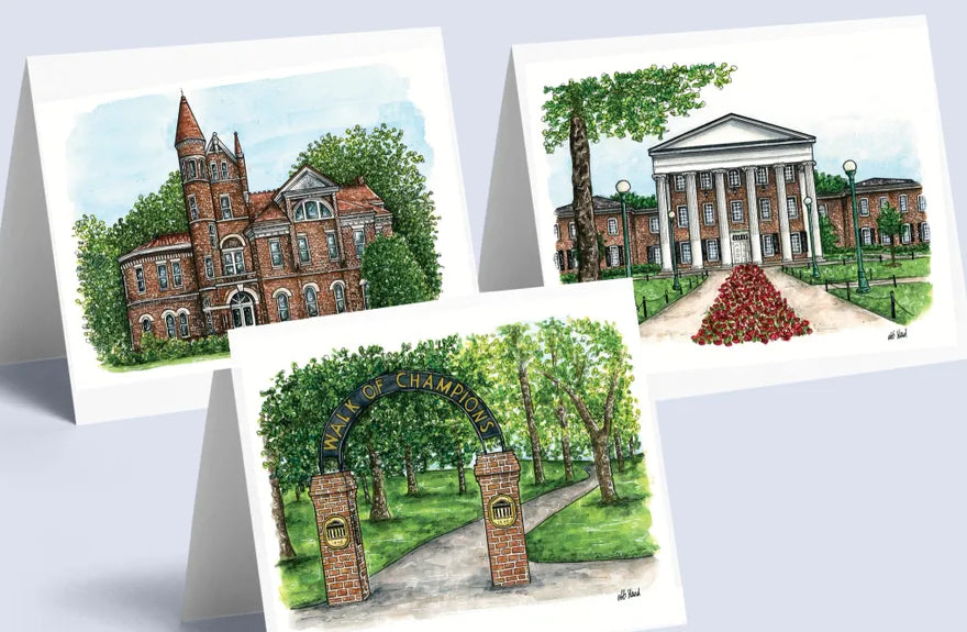 Anna Grace Hand Ole Miss Landmarks Notecards Pack of 6
