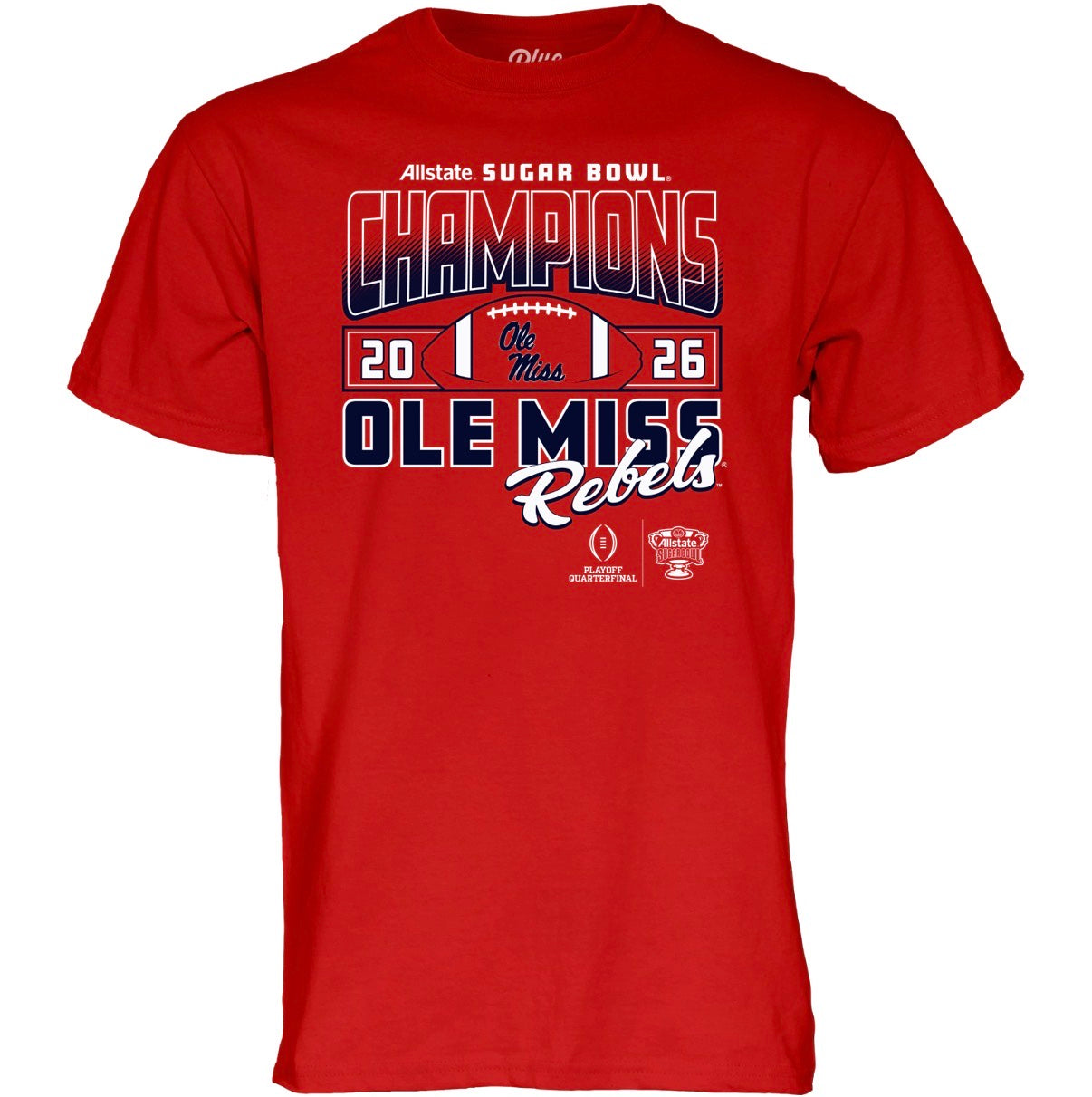 Blue 84 Sugar Bowl Champions T-Shirt- Red