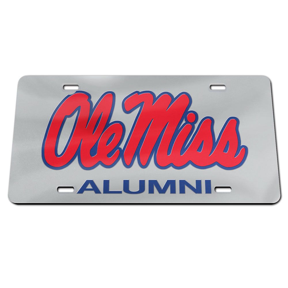 Ole Miss Mirrored Alumni License Plate