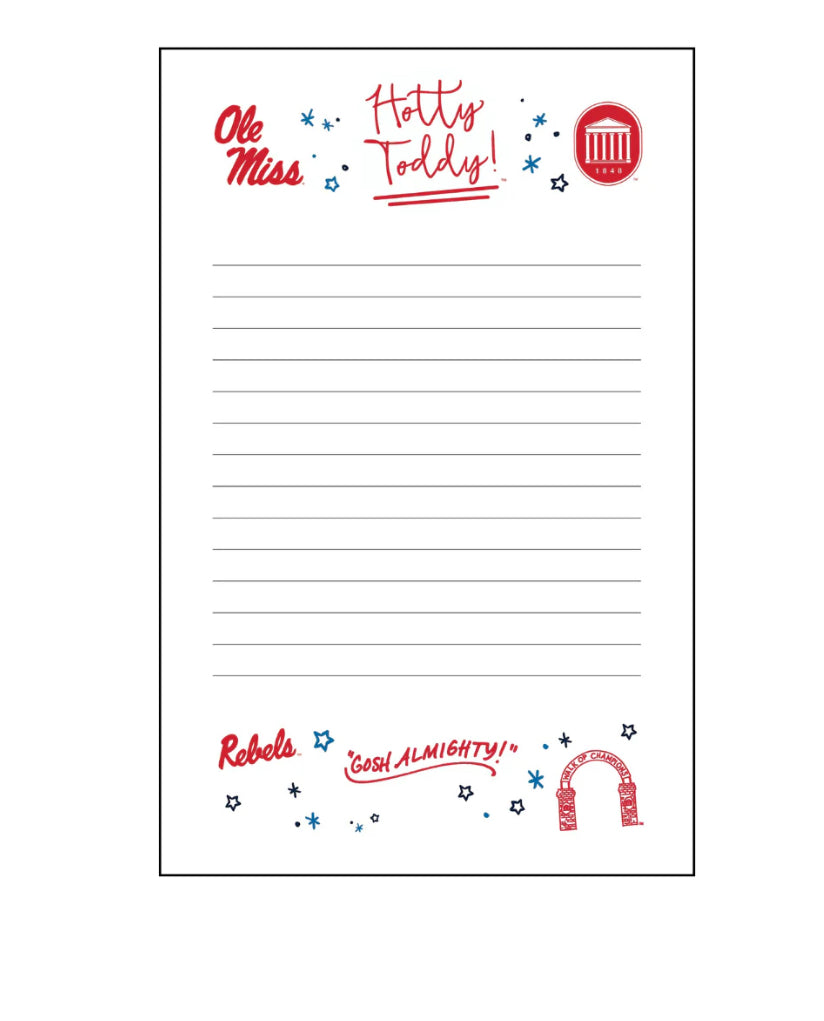 Ole Miss Confetti 5x8 Notepad