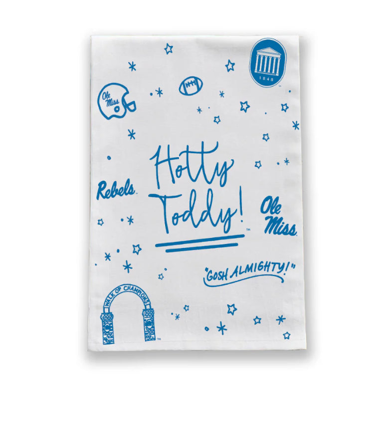 Ole Miss Confetti Tea Towel