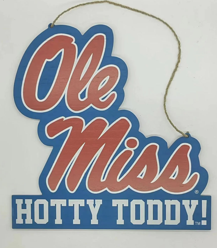 Ole Miss Logo Wood Door Hanger