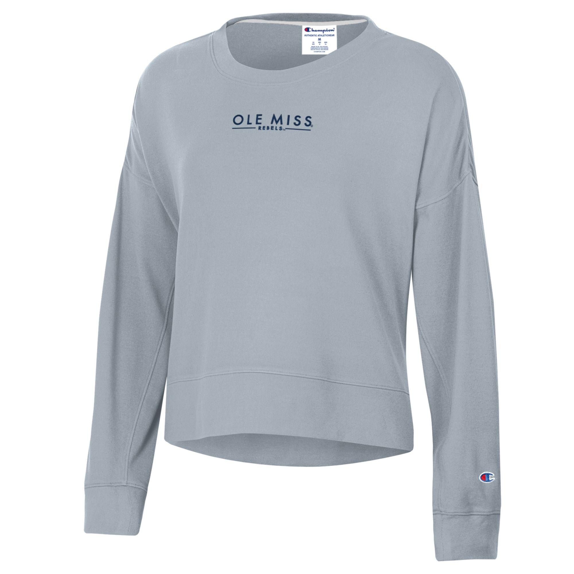 Women’s Champion Sueded Crewneck Silver Spotlight
