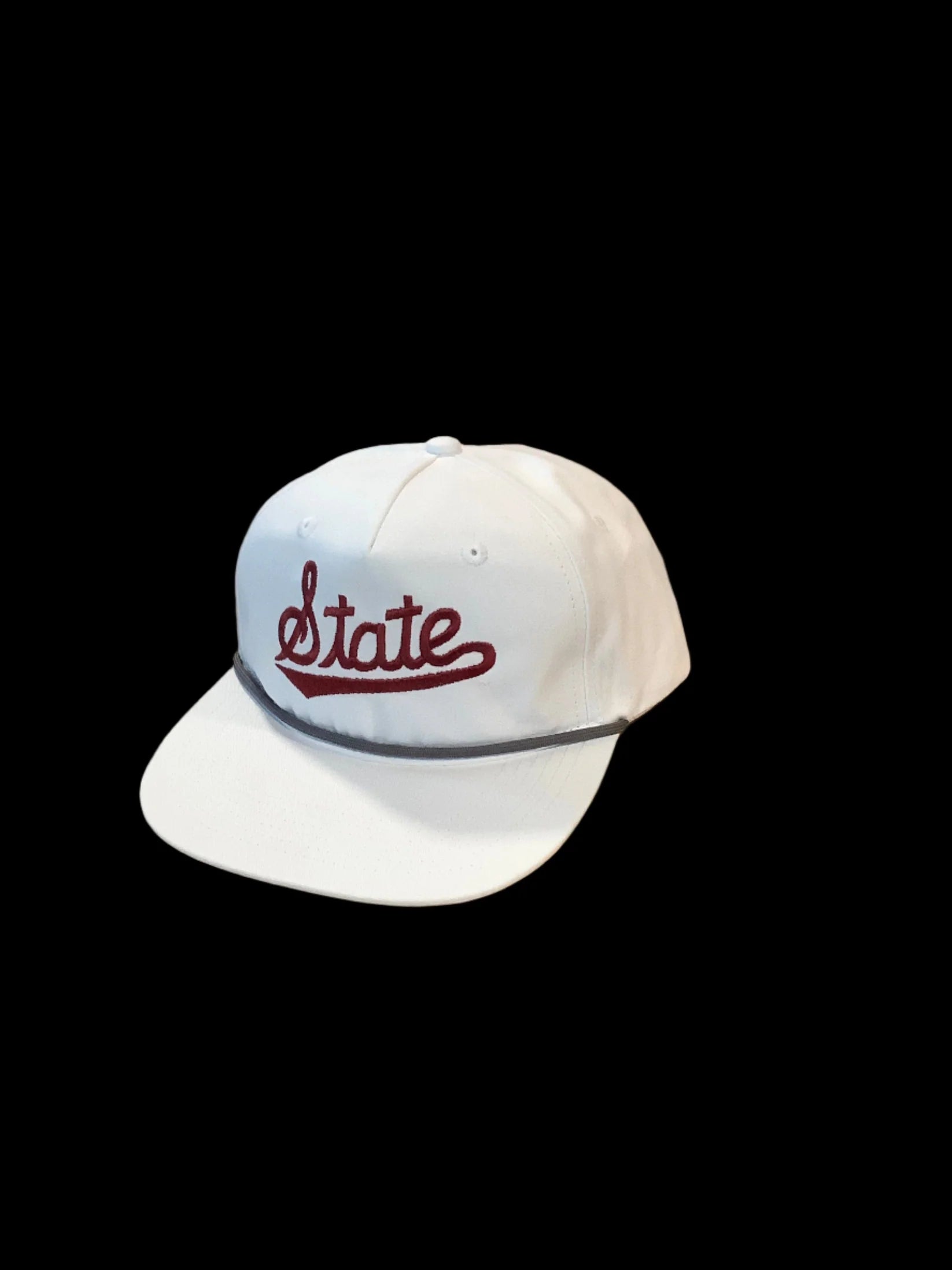 Speckle Bellies White Mississippi State Rope Cap