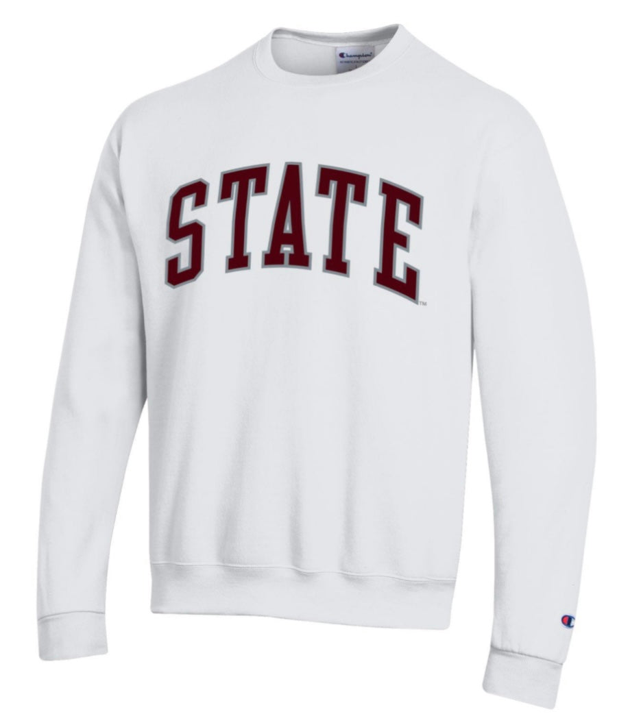 Mississippi State Champion Powerblend Fleece Crew Sweatshirt - White