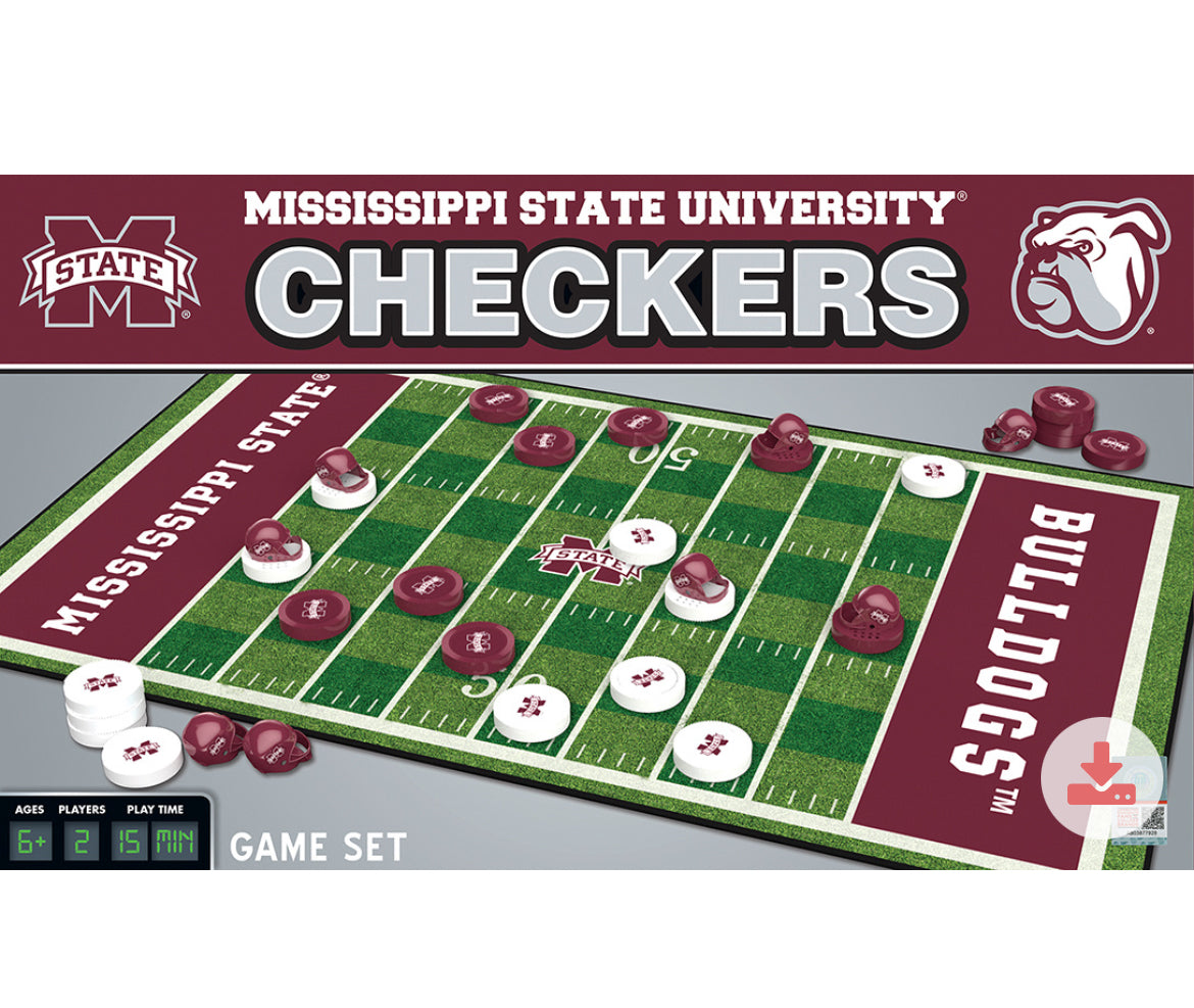 Mississippi State Checkers Game Set
