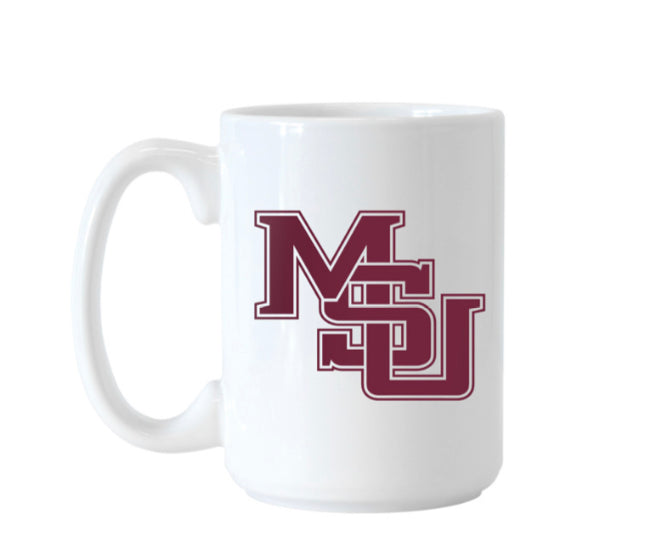 Mississippi State Interlocking MSU 15oz White Mug