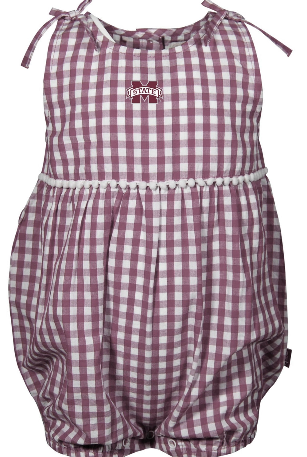 Teagan Maroon and White Plaid Infant Onesie