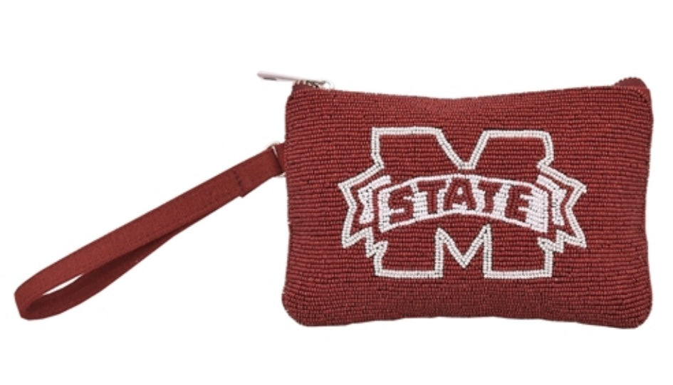 Mississippi State Beaded Wristlet