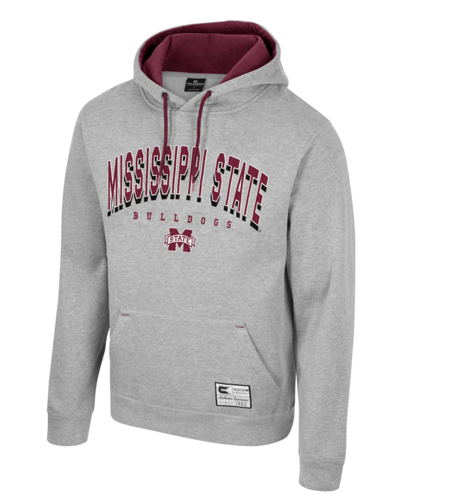 Colosseum Mississippi State I'll Be Back Hoodie- Grey