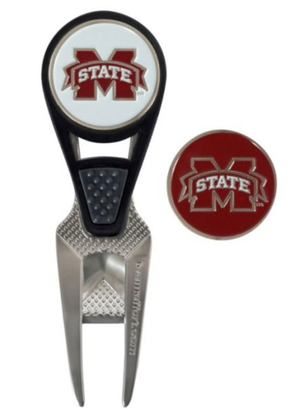 Mississippi State Ball Mark Repair Tool and Ball Markers