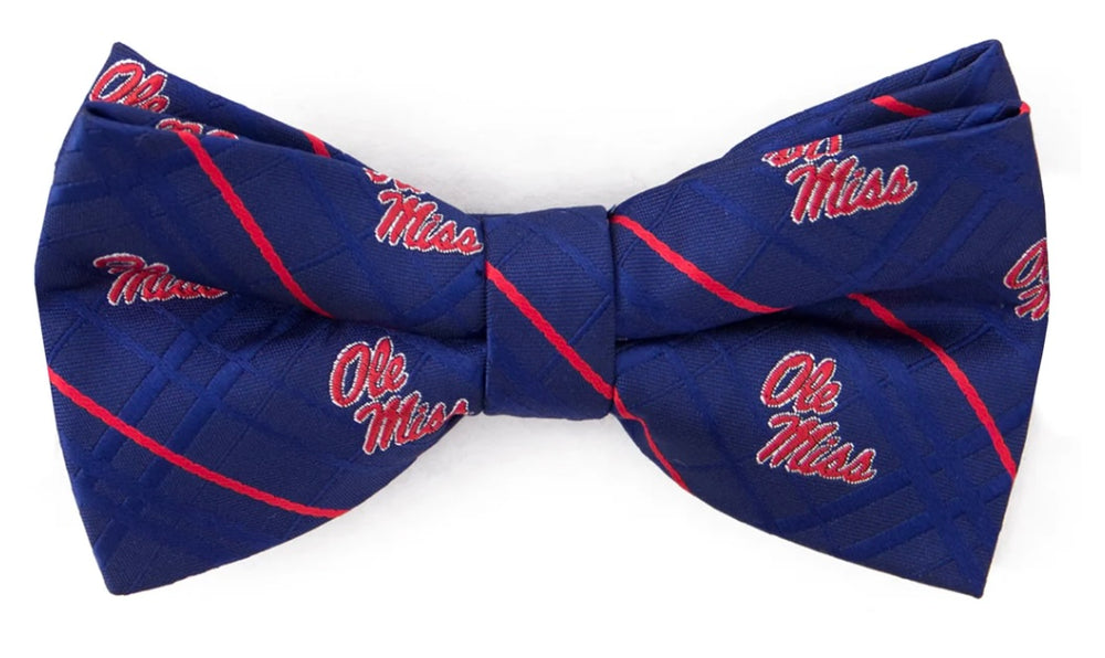 Ole Miss Navy Bow Tie - Large Ole Miss Repeat