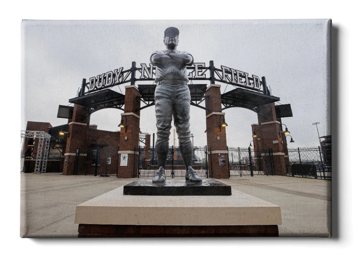 Mississippi State Ron Polk Statue Canvas 24x16
