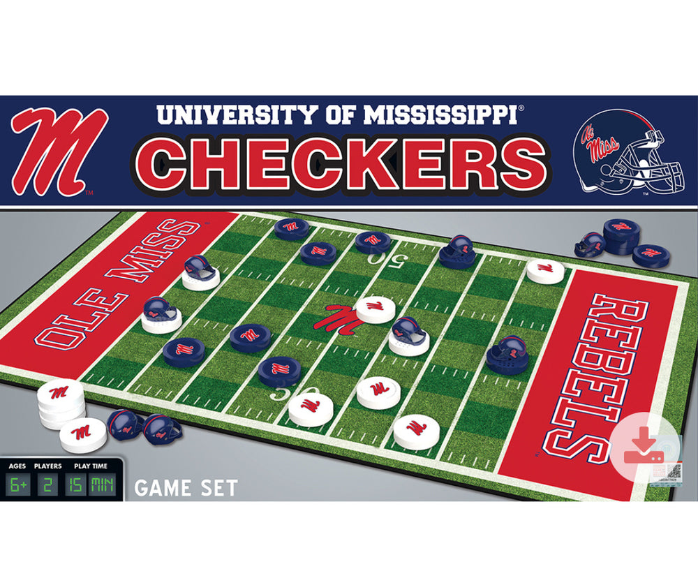 Ole Miss Checkers Game Set