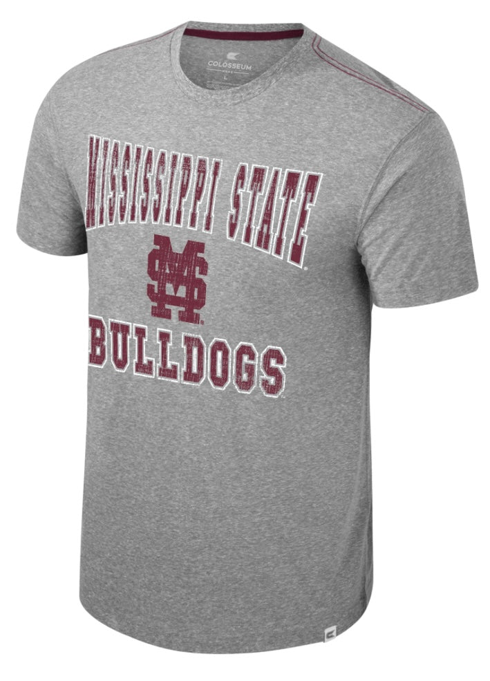 Colosseum Gray Mississippi State Tee
