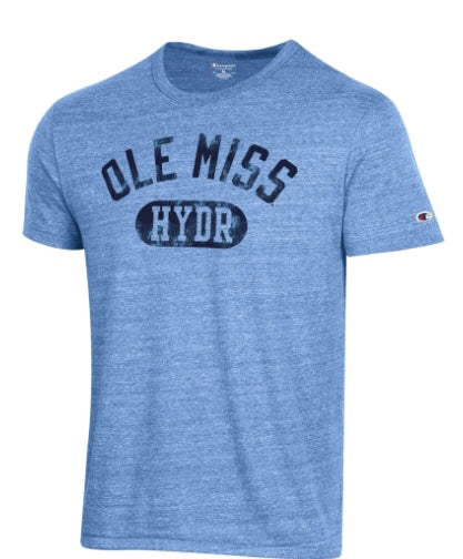 Champion Arch Ole Miss over HYDR Tri Blend Tee