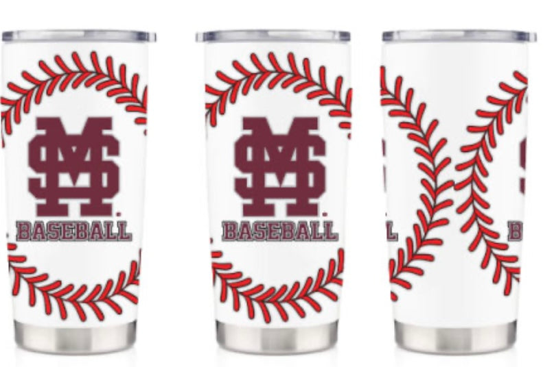 Mississippi State 20 oz. Baseball Tumbler