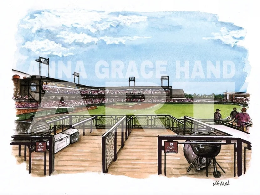 Anna Grace Hand Mississippi State “The Rig” 9x12 Print