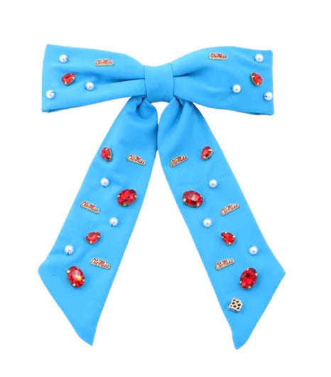 
                  
                    Brianna Cannon Powder Blue Ole Miss Bow Barrette
                  
                