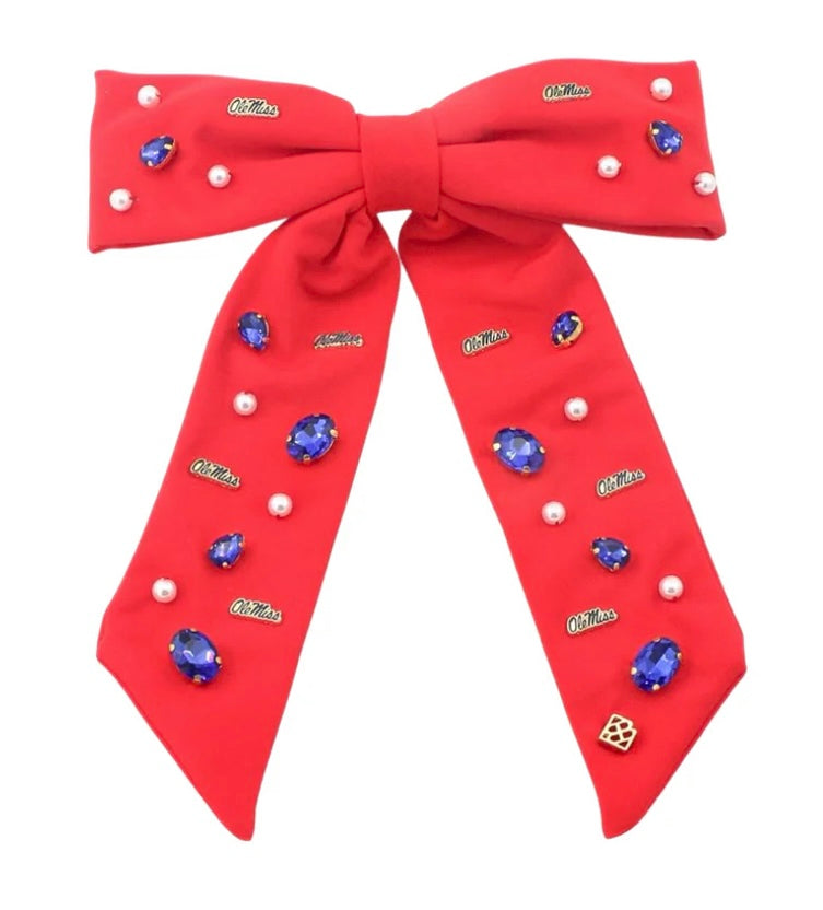 
                  
                    Brianna Cannon Red Ole Miss Bow Barrette
                  
                
