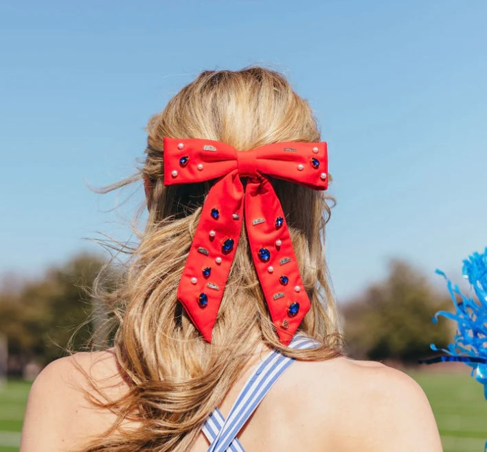 Brianna Cannon Red Ole Miss Bow Barrette