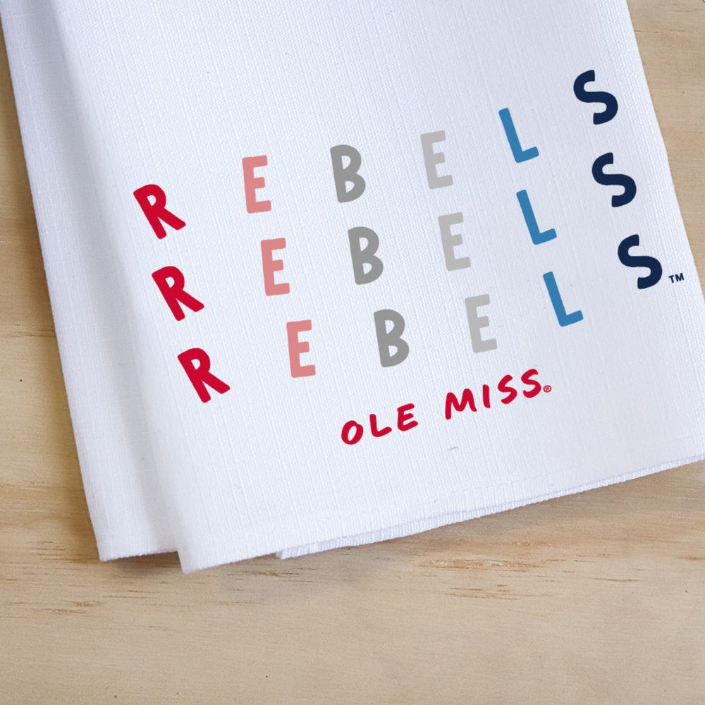 Little Birdie Wiggle Ole Miss Rebels Tea Towel