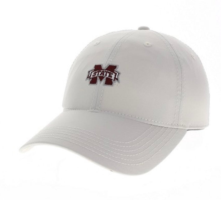 Legacy Cool Fit Mississippi State Adjustable Hat - White