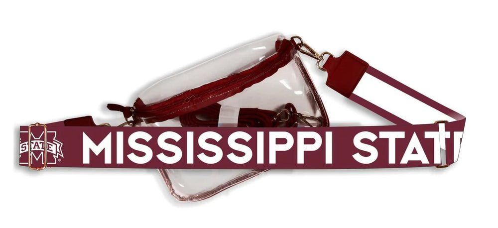 Desden Mississippi State Clear Purse with Logo Strap