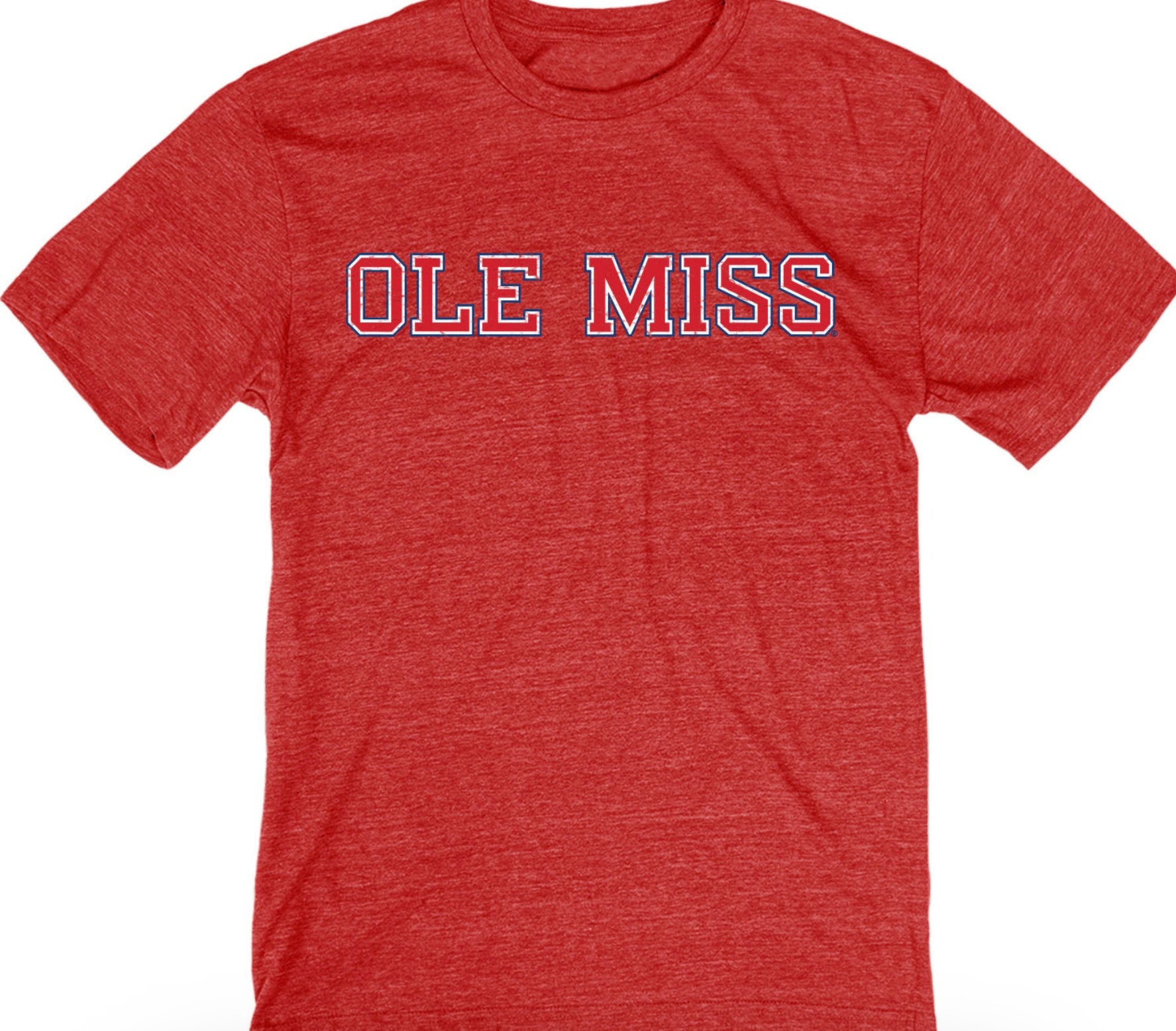 Blue 84 Ole Miss Red Vintage Tri Blend Tee