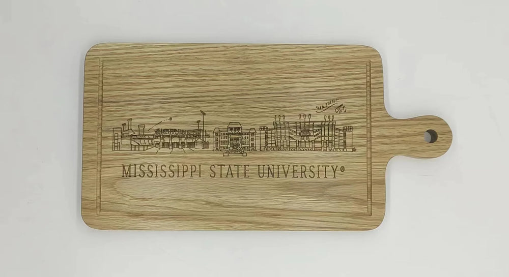 Mississippi State Skyline Charcuterie Board