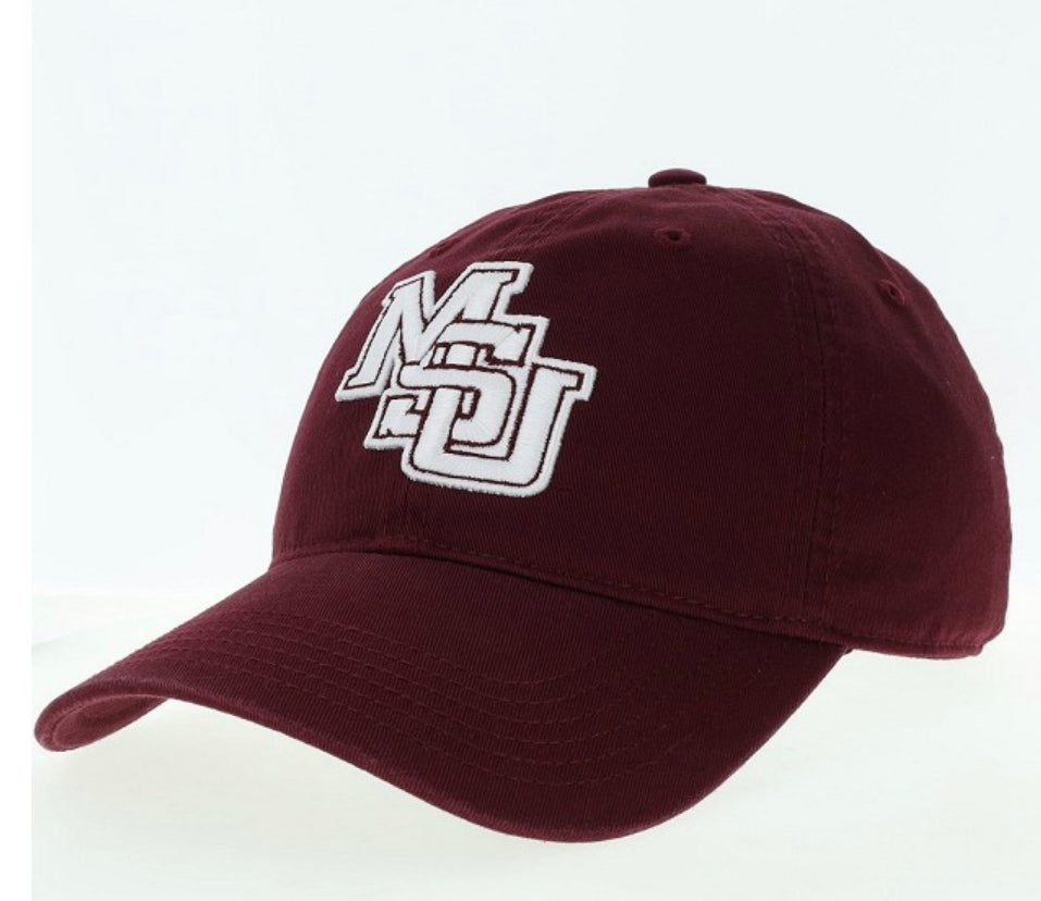 Maroon Legacy EZA Cap w/MSU vault logo in white