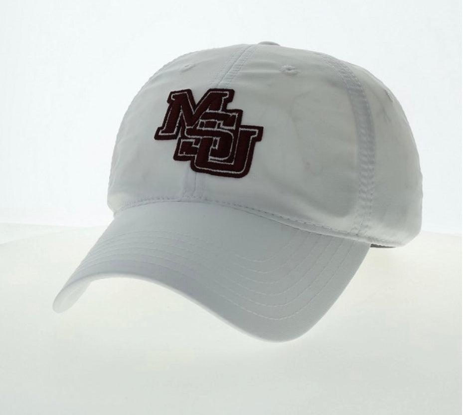 White Cool Fit w/MSU Interlocking logo