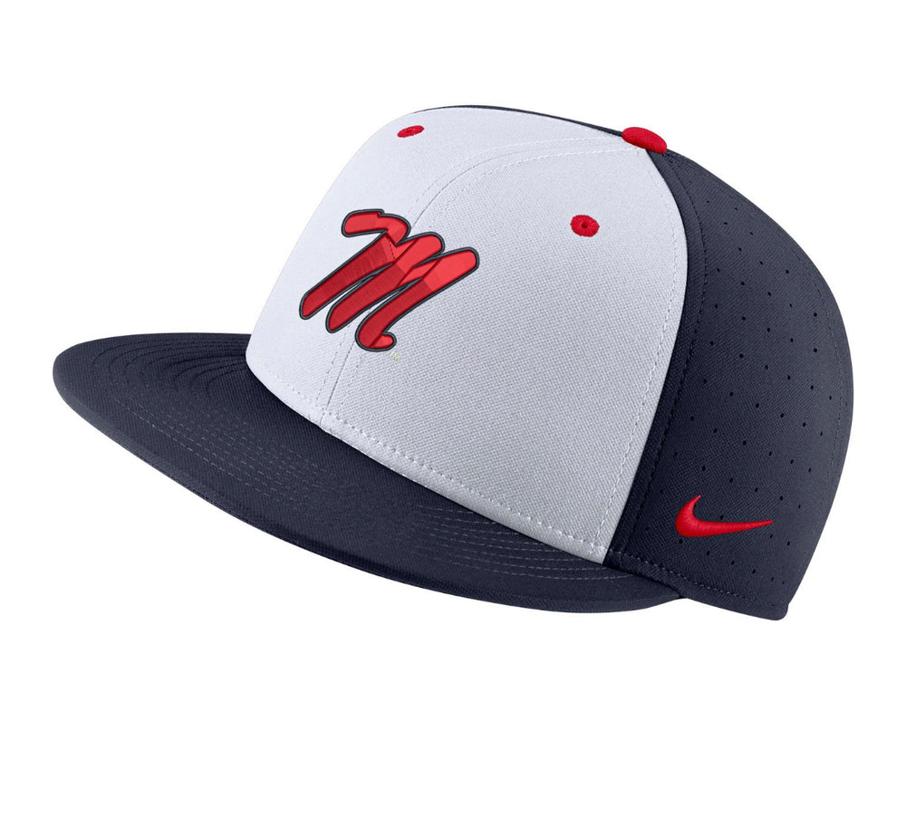 Nike True Fitted-on Field Baseball Cap - Ole Miss
