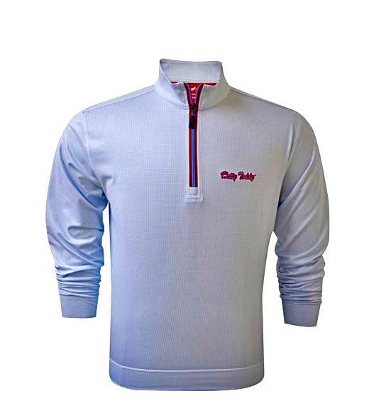 
                  
                    Horn Legend Powder Blue "Hotty Toddy" Quarter Zip
                  
                