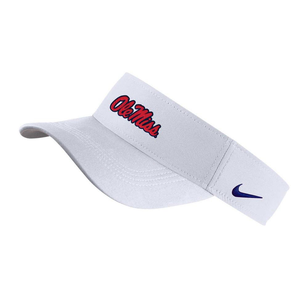 Ole Miss White Dri-Fit Unisex Visor