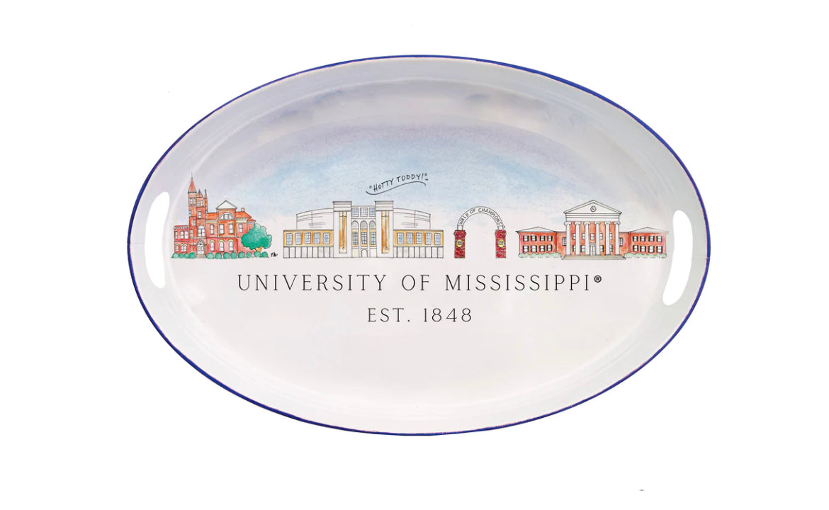 Ole Miss Skyline Oval Tray