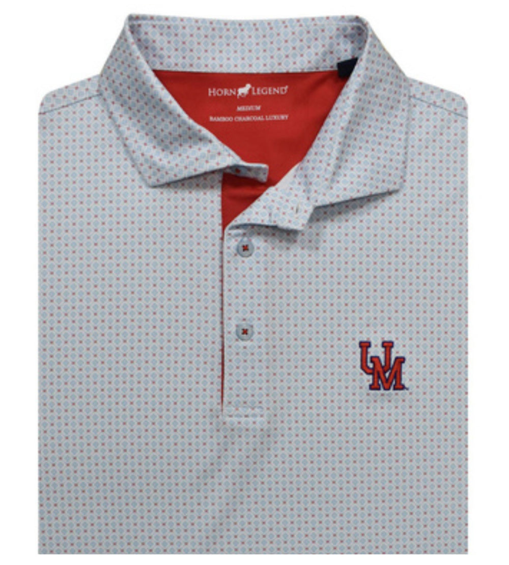 Horn Legend Diamond Polo- Serenity/Red