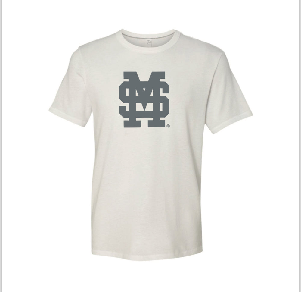 Alternative White Tee with Gray M Over S