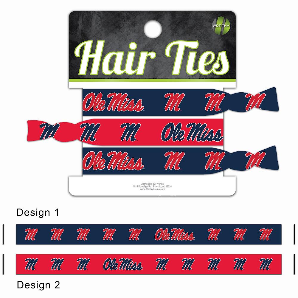 Ole Miss Hair Ties - 3 Pack