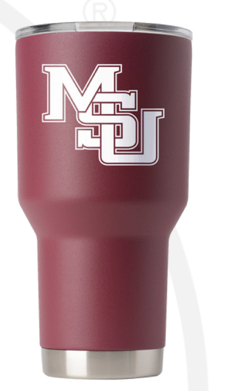 Mississippi State Bulldogs 20oz Stainless Steel Tumbler with Handle | by College Fabric Store