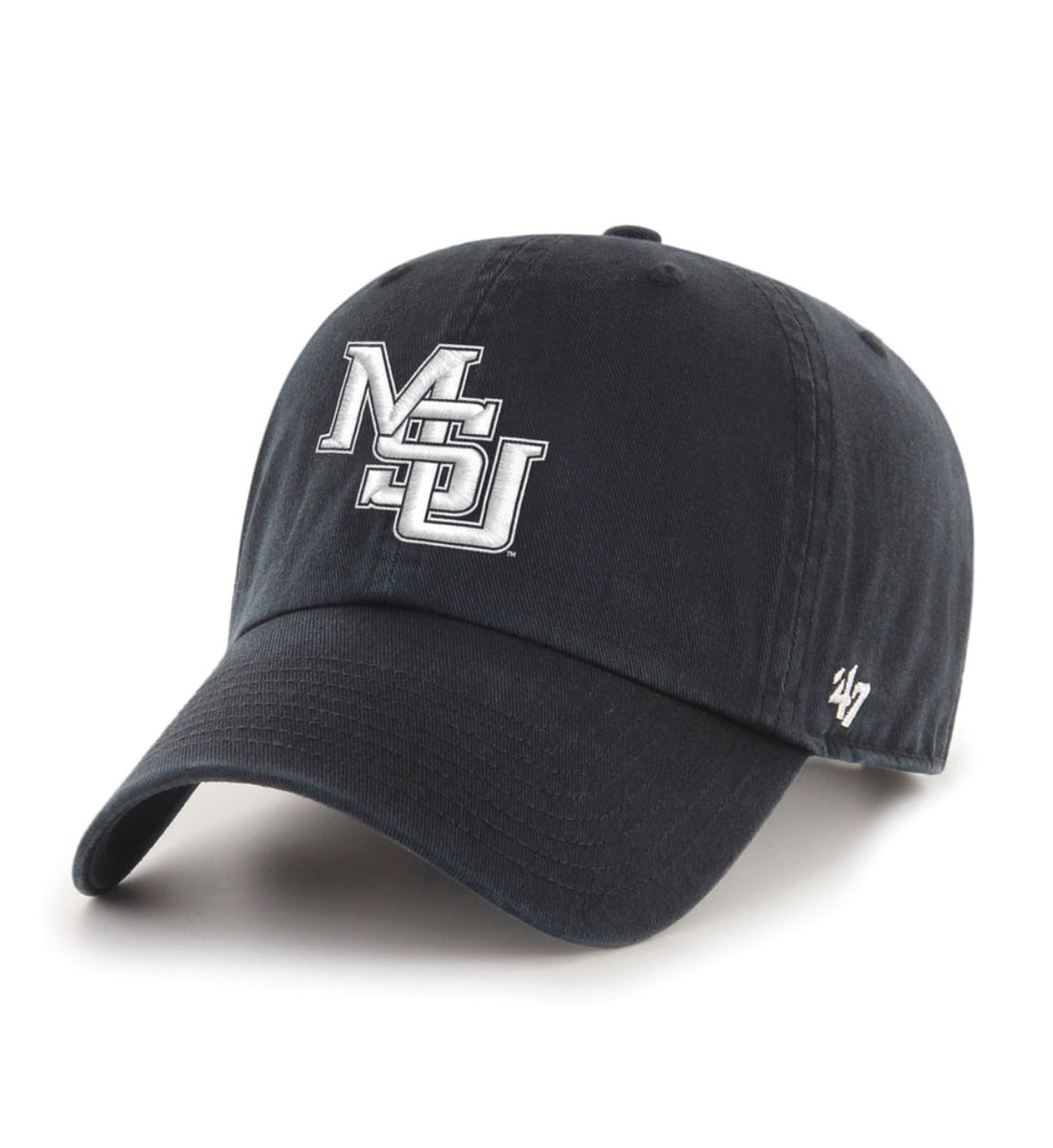 47 Brand Clean-Up Cap- Black Interlocking MSU