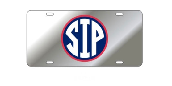 SIP Logo Mirror License Plate