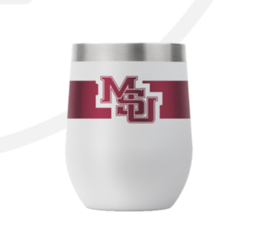 Mississippi State Vault Interlock Gray 12oz. Stemless Cup.