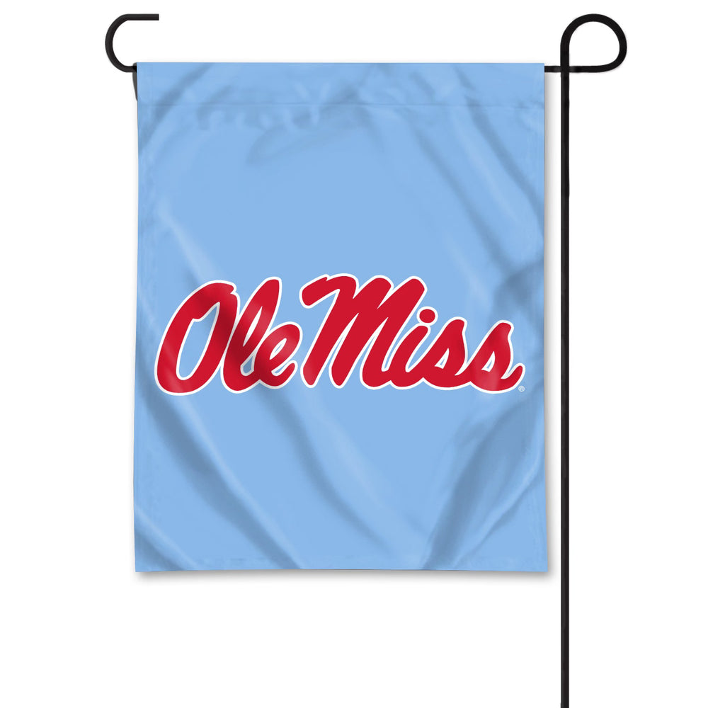 UBF Ole Miss Garden Flag- Powder Blue