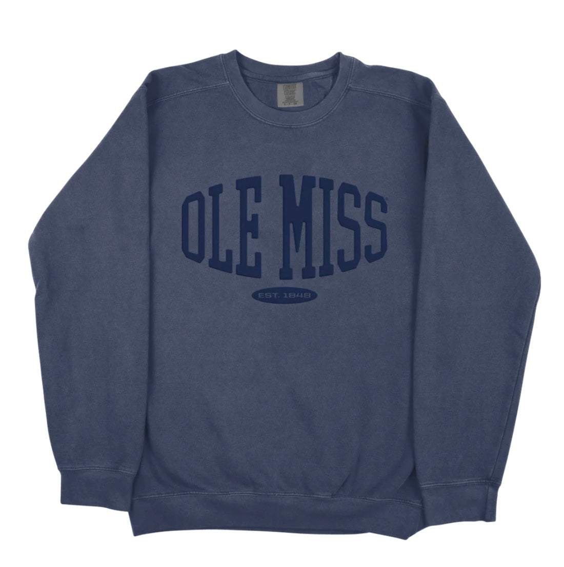 Ole Miss Monochrome Collegiate Navy Crew