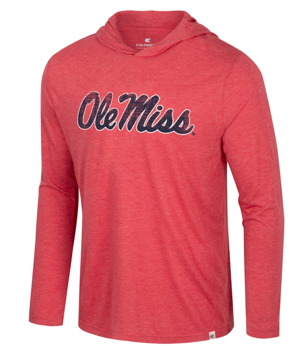 Colosseum Red Ole Miss Hoodie tee