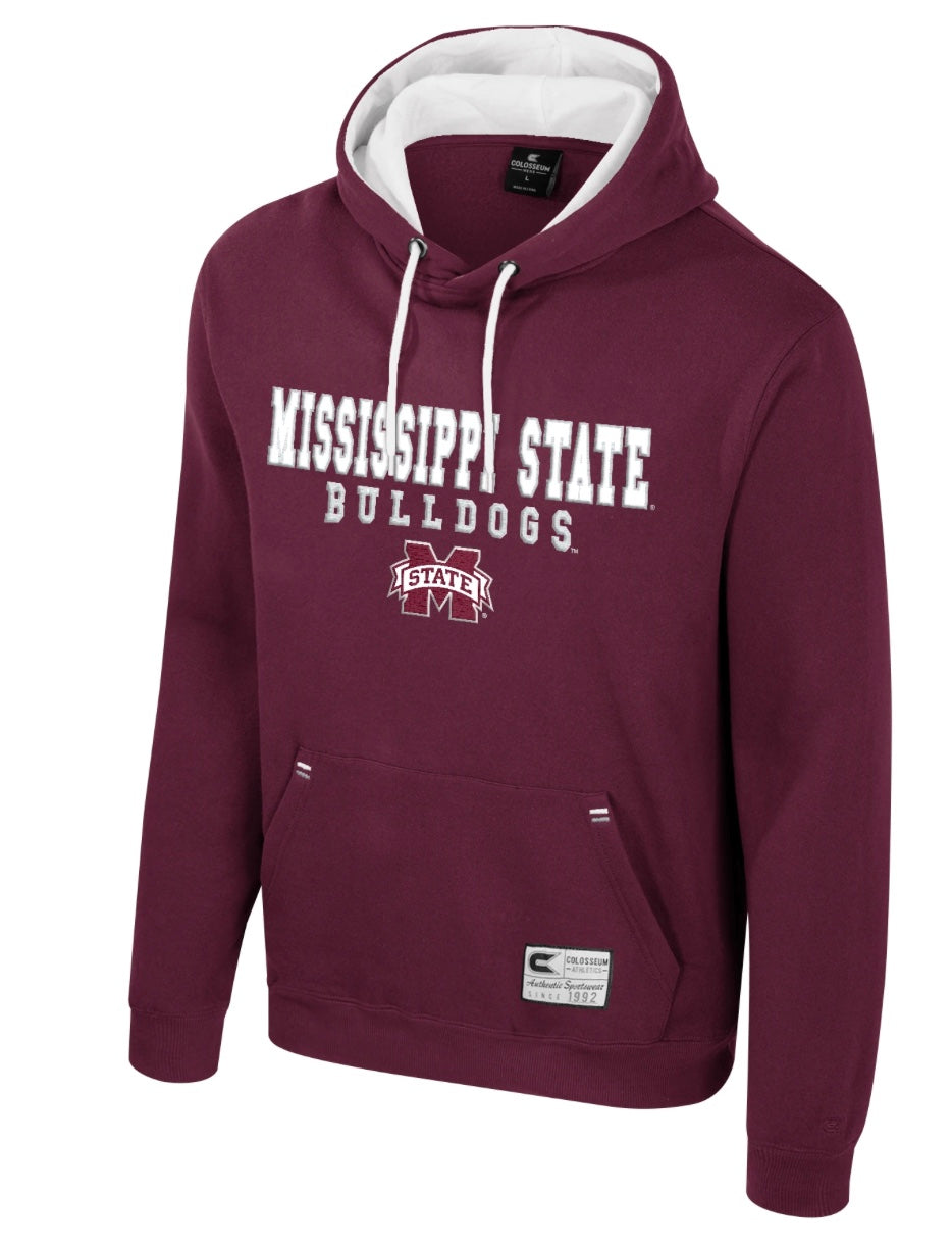 Colosseum Mens Zion Team Fleece Hoodie - Mississippi State