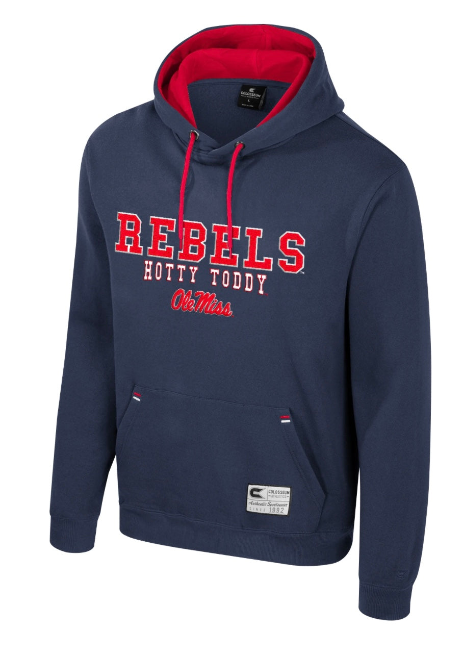 Colosseum Mens Zion Fleece Hoodie - Ole Miss